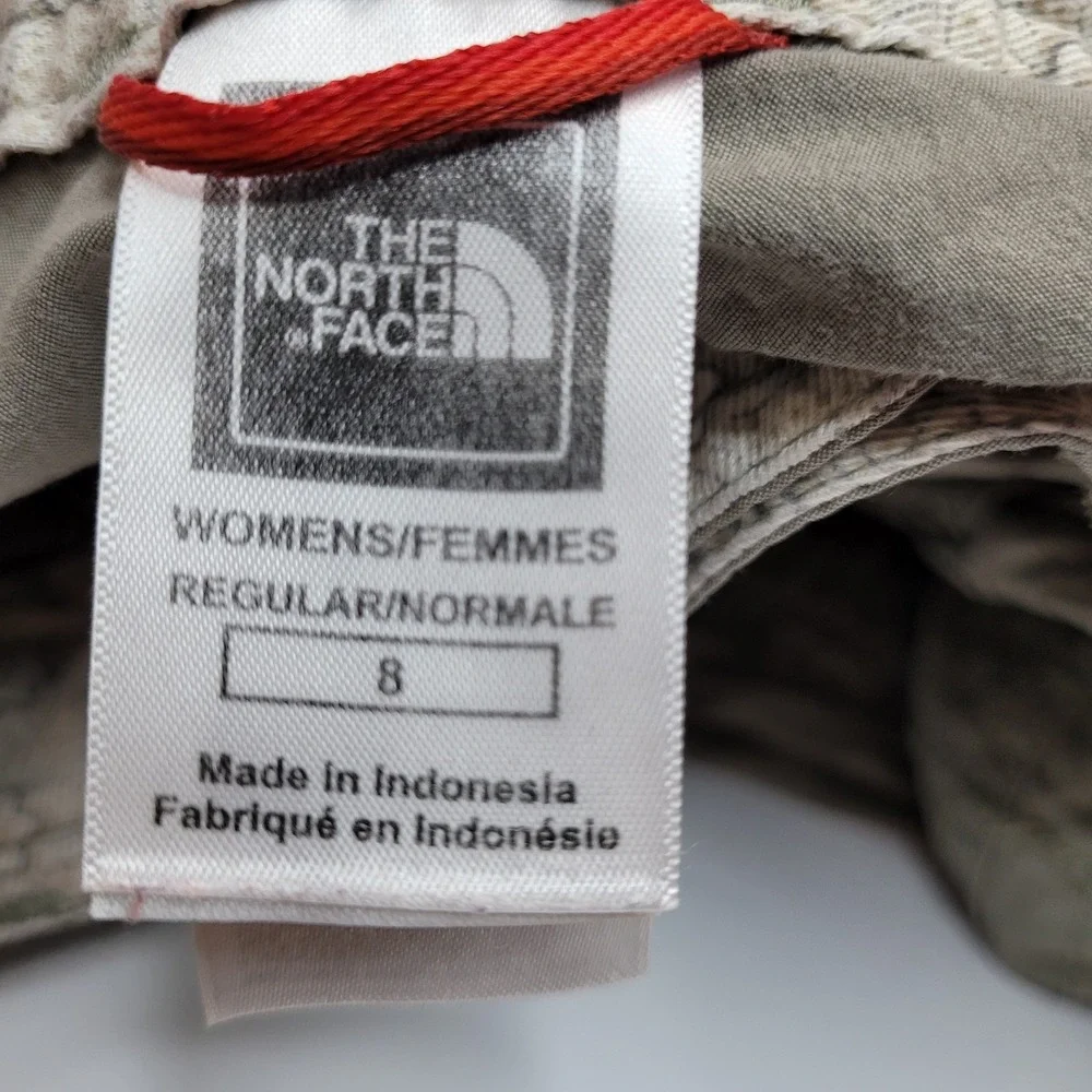 The North Face Womens Khaki Tan Outdoors Cargo Hiking Pants Size Small Belted‎